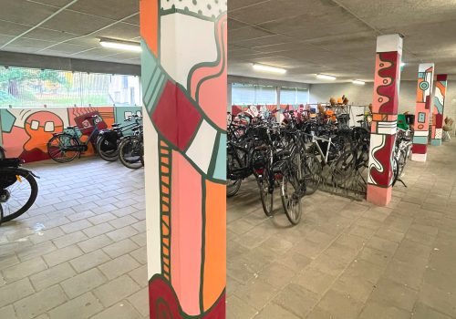 Streetart fietsenkelder Rhedens